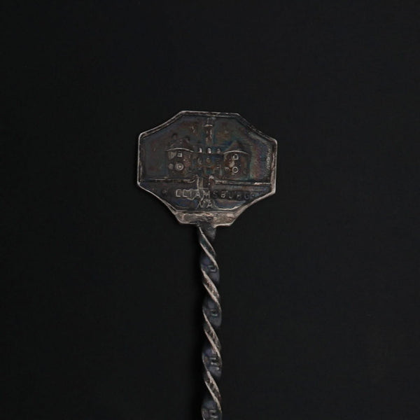 Black Williamsburg Virginia Souvenir Spoon Sterling Silver Vintage Keepsake