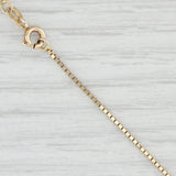 18" 1.2mm Box Chain Necklace 14k Yellow Gold Italian