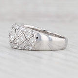 Light Gray Vintage 0.37ctw Diamond Ring 18k White Gold Size 6.5 Wedding Band