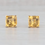 2.40ctw Orange Citrine Stud Earrings 14k Yellow Gold November Birthstone