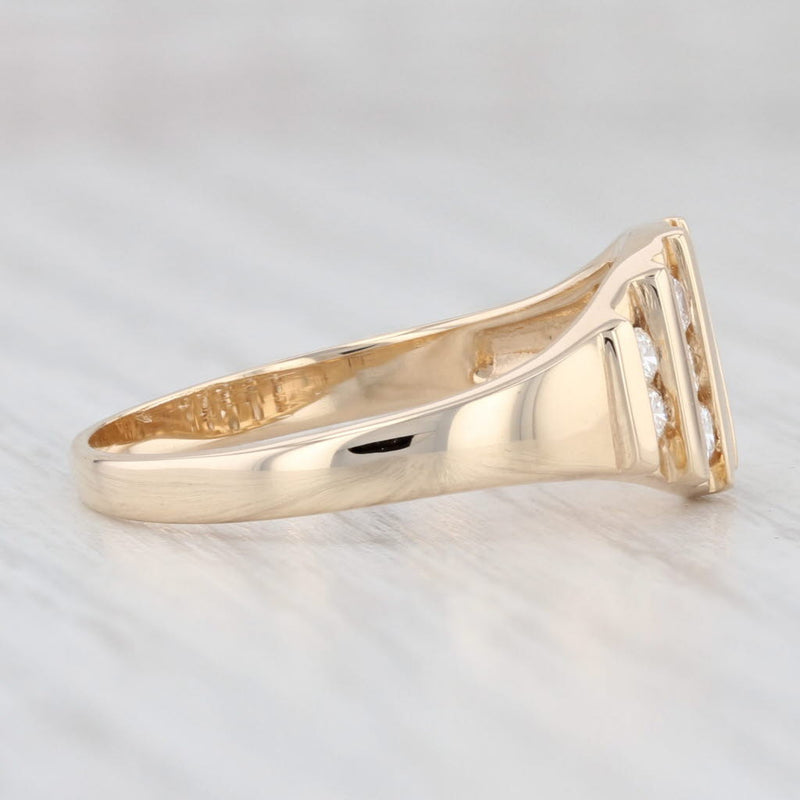 0.43ctw Tapering Diamond Stripes Ring 14k Yellow Gold Size 8