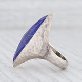 New Nina Nguyen Blue Lapis Lazuli Ring Mekong Sterling Silver Hammered Size 7.25
