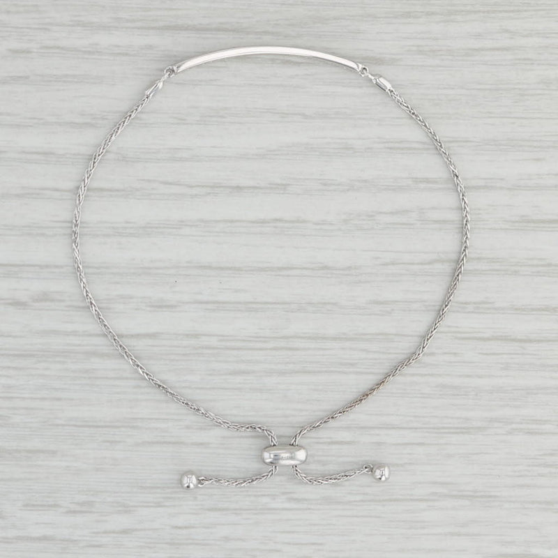 New Sophia Diamond Bracelet 14k White Gold Adjustable Slide 9"