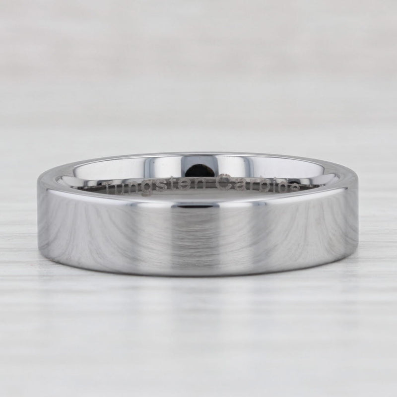 Light Gray New Polished Tungsten Carbide Ring Wedding Band Size 12 Stackable