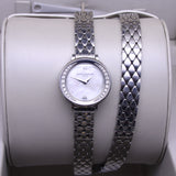 Gray Baume Mercier Ladies Steel Double Bracelet Petit Promesse Diamond MOP Watch Box
