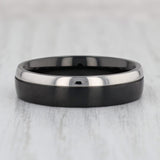 New 2-Toned Black Titanium Ring Size 11.25 Men's Wedding Band