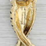 Leopard Statement Pendant 18k Yellow Gold Ruby Diamond Animal Jewelry