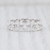 Beverley K 0.24ctw Diamond Stackable Ring 18k White Gold Sz 6.5 Eternity Wedding