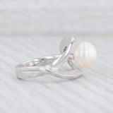 New Bastian Inverun Cleverly Positioned Pearl Ring Sterling Silver 12876 Sz 52 6