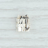 Light Gray New Authentic Pandora Gleaming Gift Charm 791987 Sterling Silver Present Bead