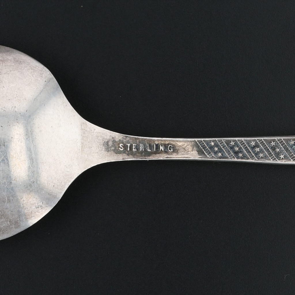 Black Philadelphia Pennsylvania Souvenir Spoon Sterling Silver Independence Hall