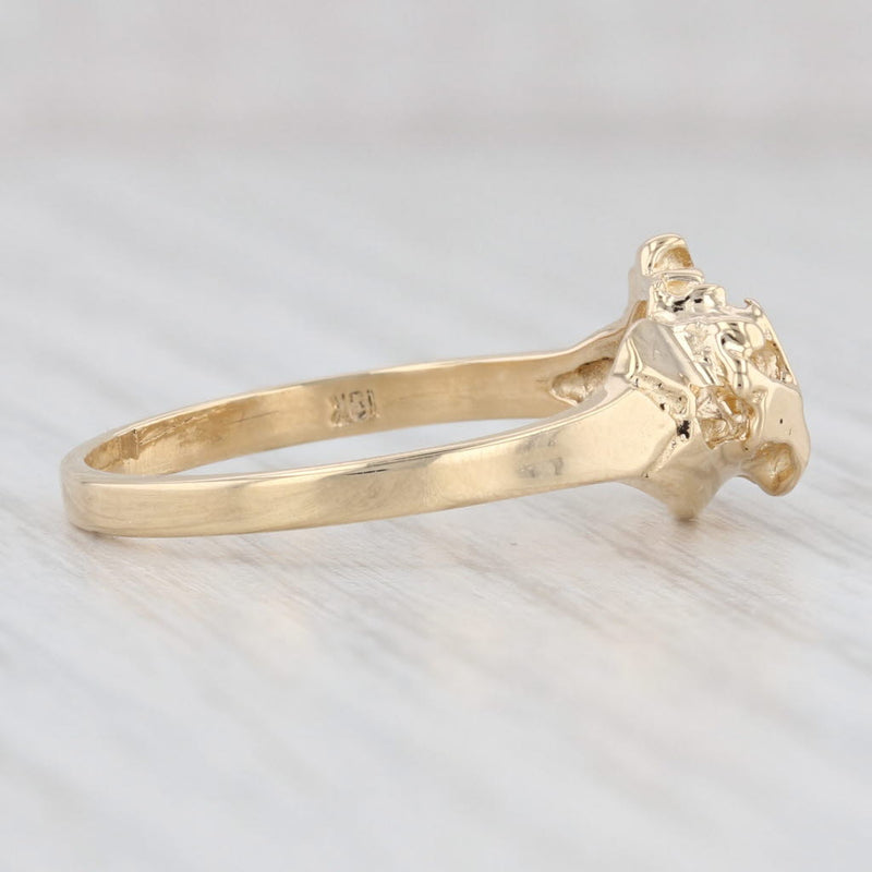 Open Work Nugget Ring 18k Yellow Gold Size 9
