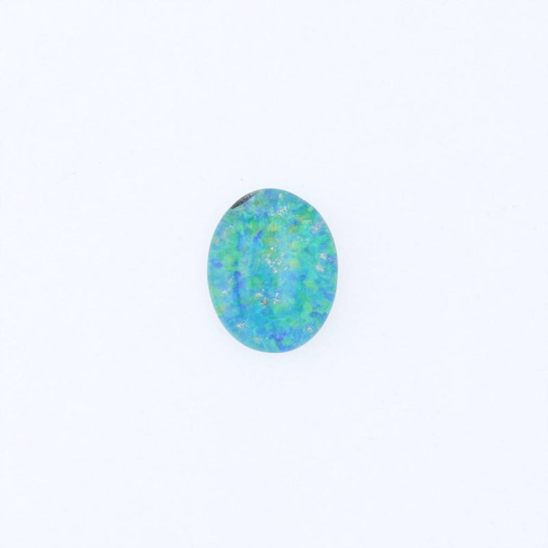 Alice Blue 2.03ct Blue Synthetic Opal Loose Gemstone 10 x 8mm Oval Solitaire Jewelry Making
