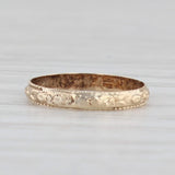 Light Gray Antique Floral Baby Ring 10k Yellow Gold Small Baby Size Keepsake