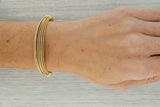 Rosy Brown 6.25" Marco Bicego Santorini Cuff Bracelet 18k Yellow Gold Flexible Cuff Italian