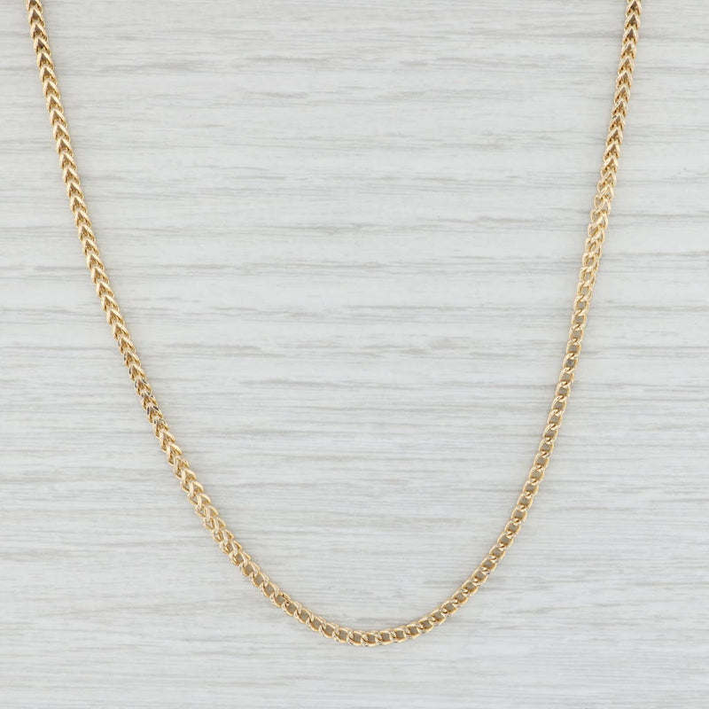 18.5" 2.2mm Wheat Chain Necklace 10k Yellow Gold Lobster Clasp