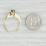 0.69ctw Marquise Sapphire Diamond Ring 14k Yellow Gold Bypass Size 5 Engagement