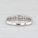 Light Gray 0.21ctw Diamond Wedding Band 14k White Gold Size 5.75 Stackable Ring