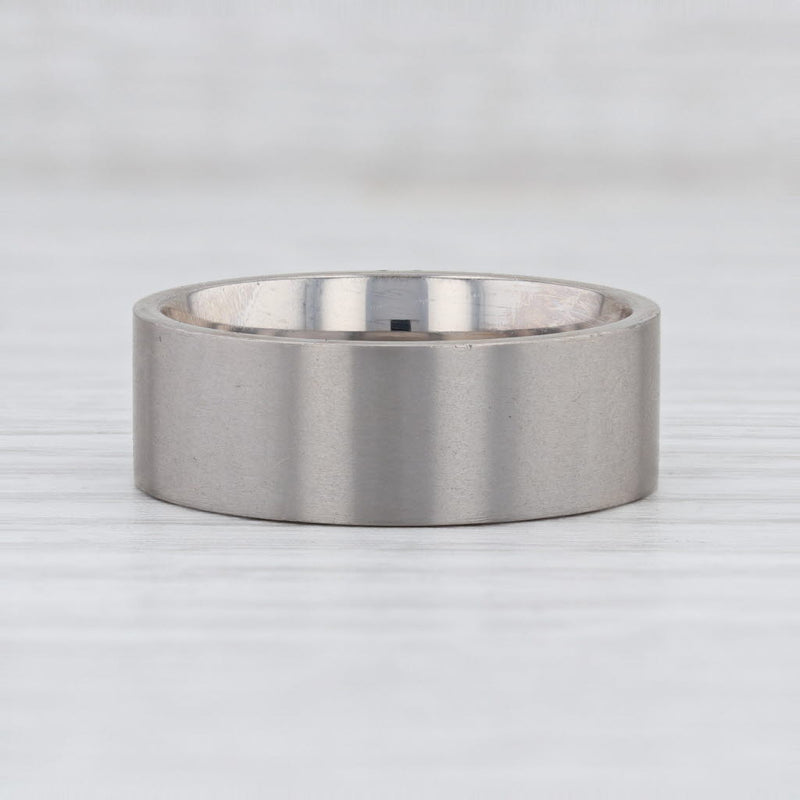 Light Gray New Men's Ring Wedding Band Size 10.25 Titanium