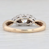 0.91ctw Round Diamond Engagement Ring 14k Yellow White Gold Size 8.25