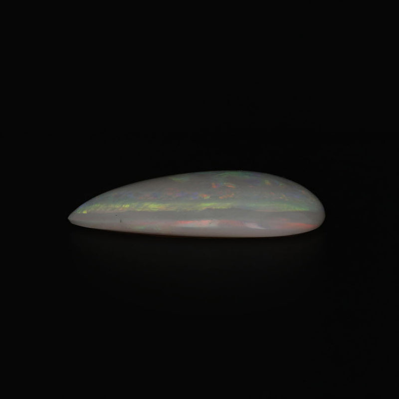 Black 9.46ct Light Gray Opal Loose Gemstone 27 x 16mm Pear Solitaire Jewelry Making