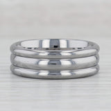 Gray New Beveled Tungsten Carbide Ring Men's Wedding Band Size 11