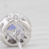 Le Vian 1.15ctw Tanzanite Diamond Halo Stud Earrings 14k White Gold