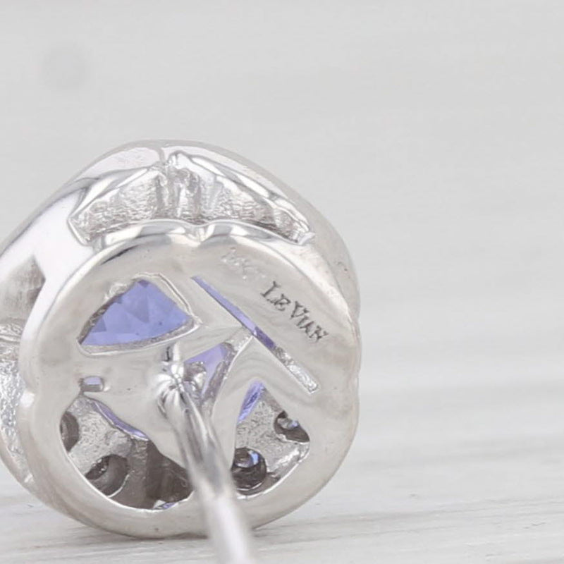 Le Vian 1.15ctw Tanzanite Diamond Halo Stud Earrings 14k White Gold
