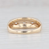 0.14ctw 3-Stone VS2 Diamond Ring 14k Yellow Gold Size 6