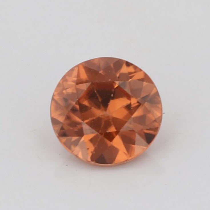 Sienna New 5.5 mm 0.87ct Natural Orange Brown Zircon Round Solitaire Loose Gemstone