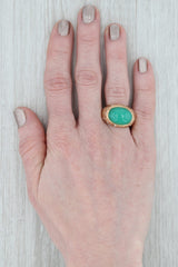 Gray New Nina Nguyen Green Chrysoprase Diamond Ring 18k Gold Hammered Size 6