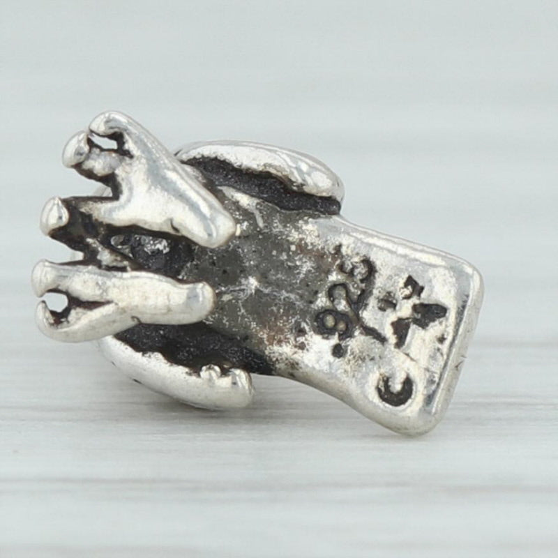 Light Gray 12 Days of Christmas Calling Bird Charm Sterling Silver Holiday 925