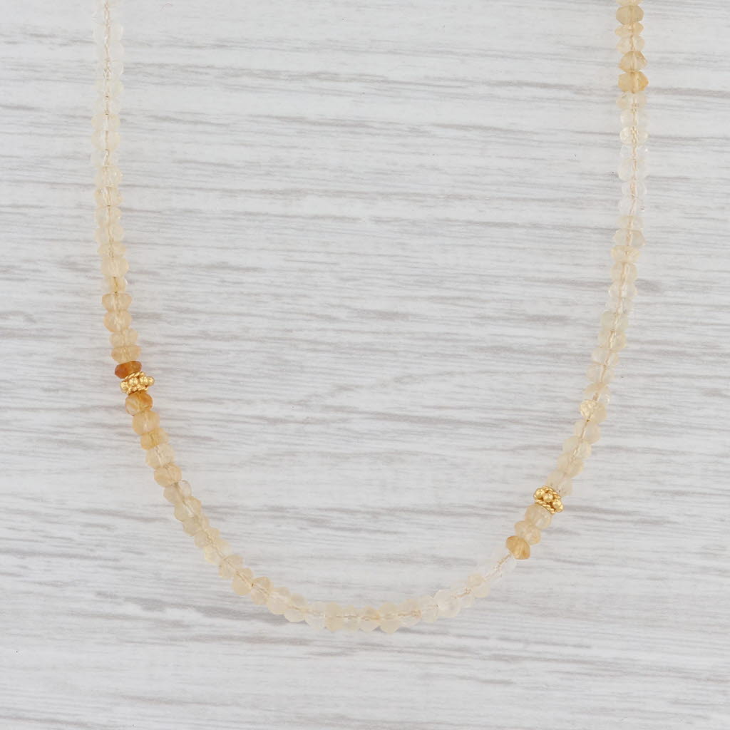 Light Gray New Nina Nguyen Harmony Necklace Citrine Bead Sterling Gold Vermeil Layer Long