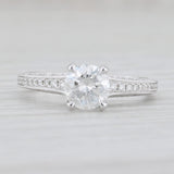 New 1.21ctw Diamond Ring 14k White Gold Size 6.5 Round Solitaire