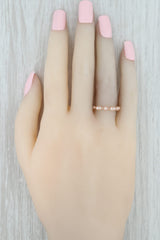 New Diamond Stackable Ring 14k Rose Gold Wedding Band Women's Stacking Size 6.75