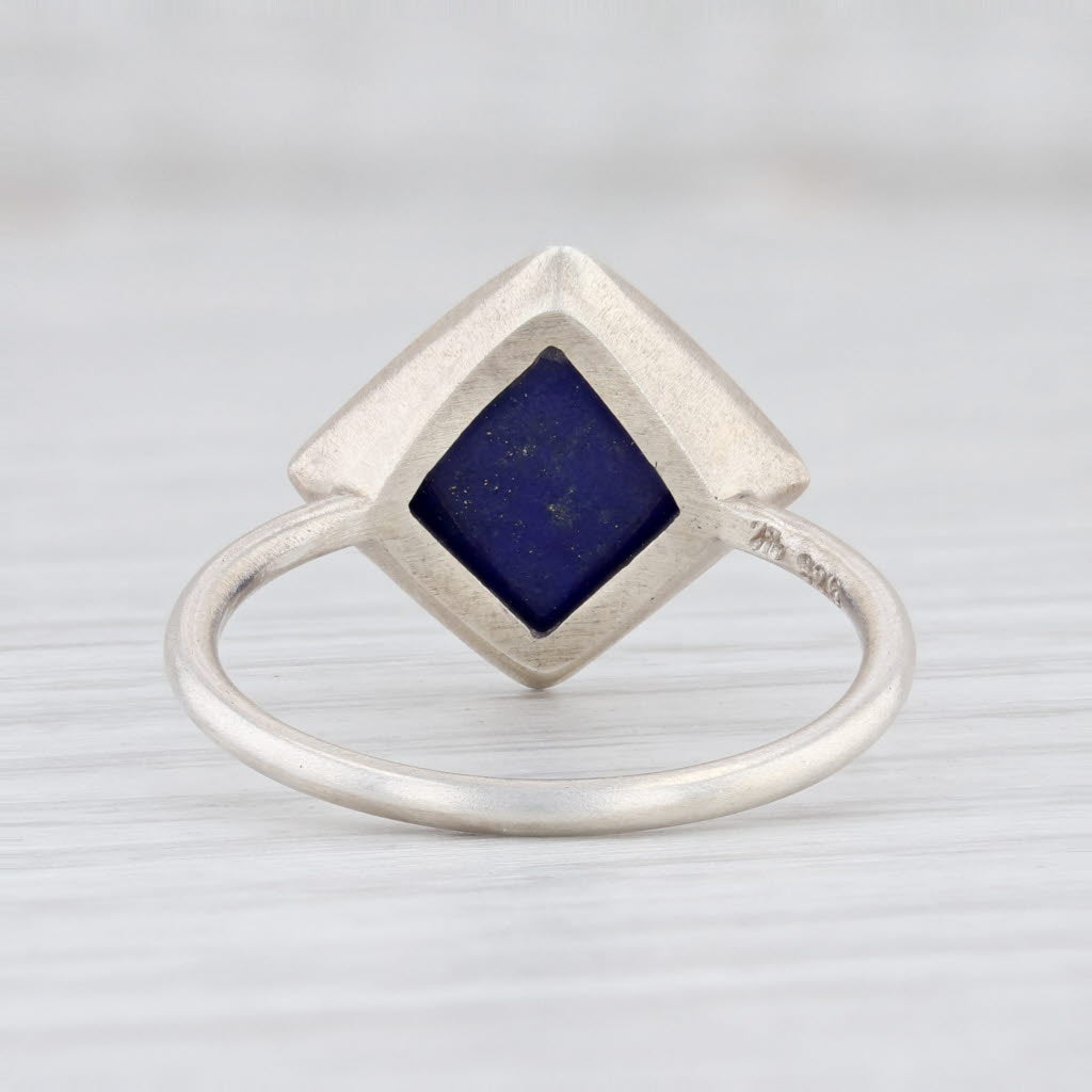 Light Gray New Nina Nguyen Blue Lapis Lazuli Ring Spirit Sterling Silver Sz 7.25 Solitaire