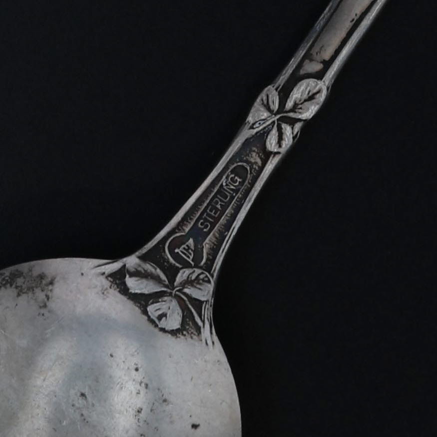 Light Slate Gray Antique Lakewood New Jersey Cathedral Drive Souvenir Spoon Sterling Silver 5.25”