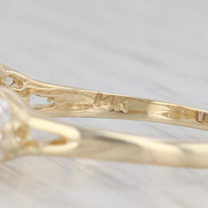 1.43ctw Purple White Cubic Zirconia Ring 14k Yellow Gold Size 10.25