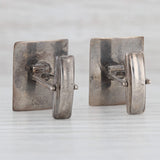 Vintage Ornate Rectangle Cufflinks Sterling Silver Suit Accessories