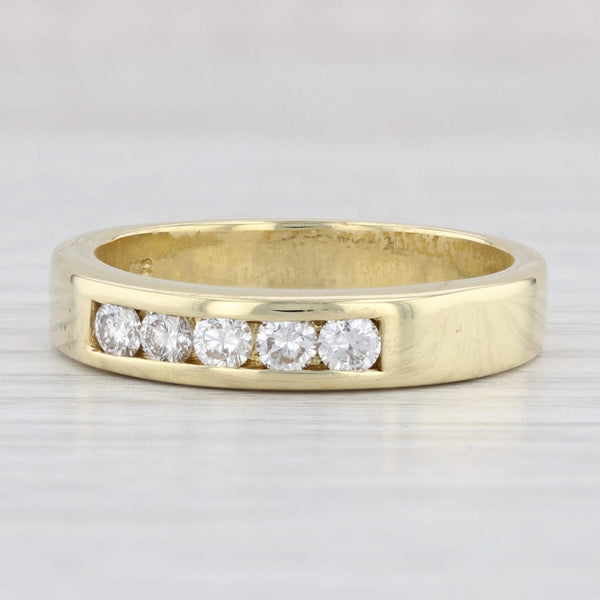 Light Gray 0.45ctw Diamond Men's Wedding Band 18k Yellow Gold Size 10.5 Ring