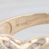 0.90ctw Diamond X Ring 14k Yellow Gold Size 7.75 Cocktail