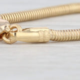 19.5" 1.7mm Snake Chain Necklace 14k Yellow Gold Italian