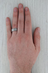 Dark Gray New Beveled Tungsten Carbide Ring Men's Wedding Band Size 10.5