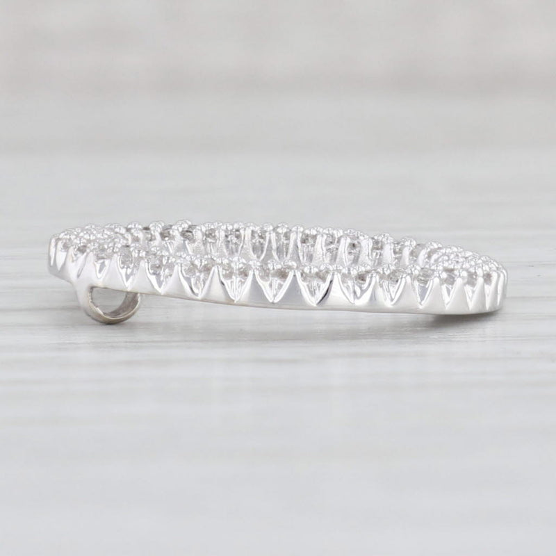 0.48ctw Diamond Eternity Circle Pendant 14k White Gold Floating Drop