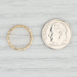 Vintage DBA Patterned Baby Ring 10k Yellow Gold Small Size 1.25 Band Keepsake