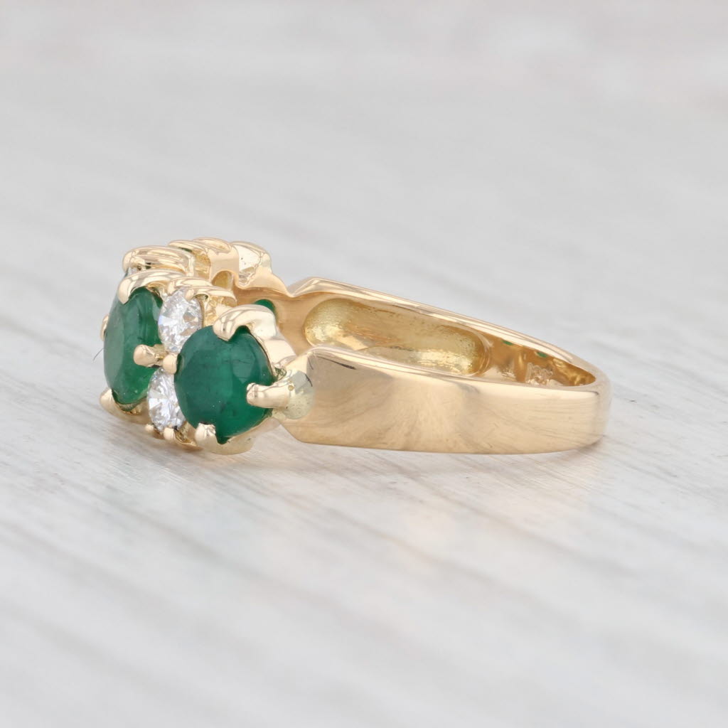 Light Gray 2.08ctw Emerald Diamond Ring 18k Yellow Gold Size 7.5 May Birthstone