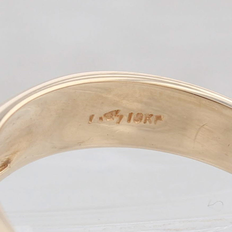 Vintage 0.47ctw Diamond 3-Stone Ring 10k Yellow Gold Size 9.25-9.5
