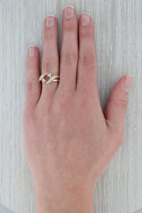 0.33ctw Diamond Ring Jacket 14k Yellow Gold Size 7.5 Guard Opens Bridal