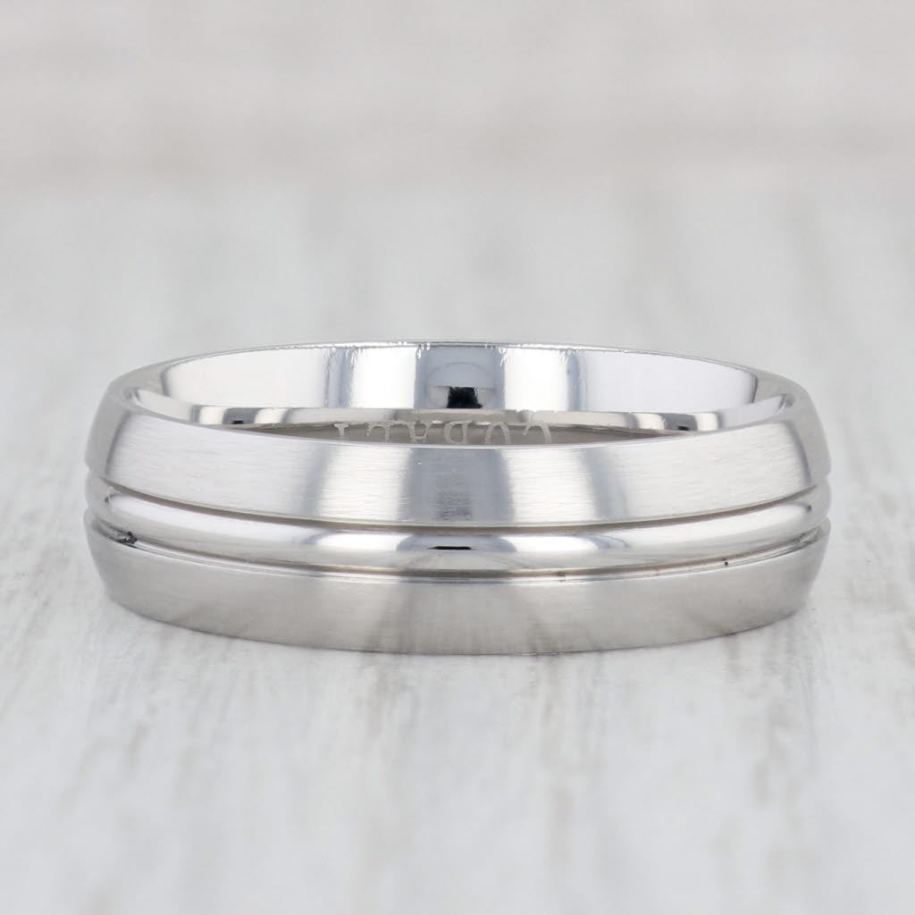 Light Gray New Cobalt Men's Ring Size 12-12.25 Wedding Band Ridged