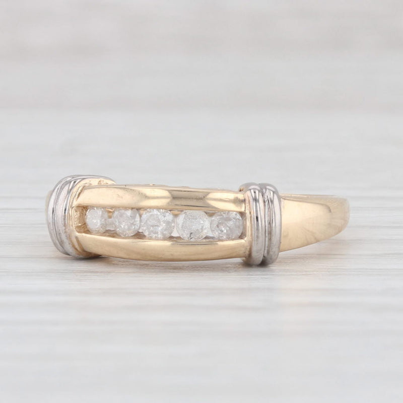 0.22ctw Diamond #1 Mom Ring 10k Gold Size 7 Stackable Band Gift for Mother